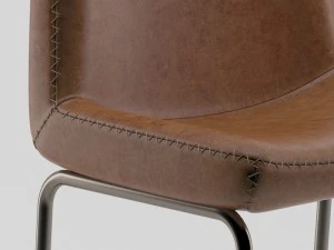 leather bar stool 3D Model