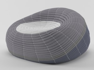 ndebele chair and ottoman 3Dモデル