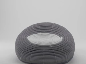 ndebele chair and ottoman 3D Model