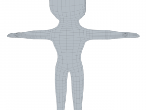 small man with a square head 3D Model