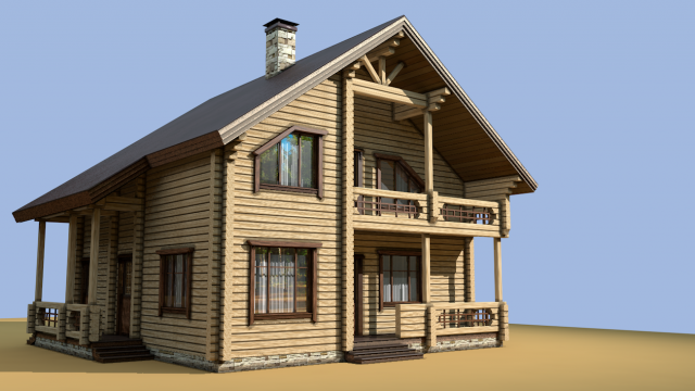 cottage Model 3D .c4d .max .obj .3ds .fbx .stl .blend