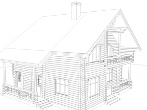 cottage Model 3D