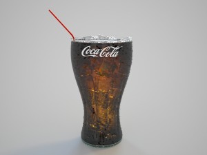 coca-cola with ices 3D Model