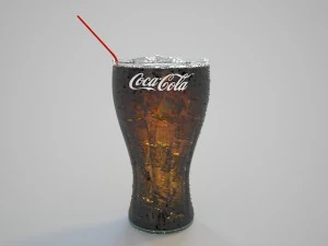 coca-cola com sorvete Modelo 3D