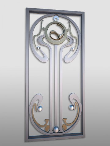 decorative secession fencesrailing 3D Model .c4d .max .obj .3ds .fbx .stl .blend 