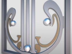 decorative secession fencesrailing 3D Model