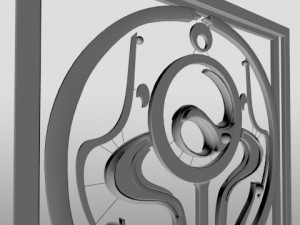 decorative secession fencesrailing 3D Model