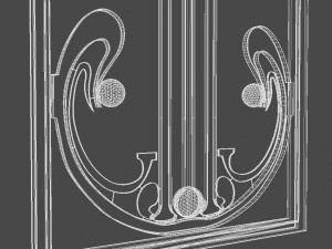 decorative secession fencesrailing 3D Model