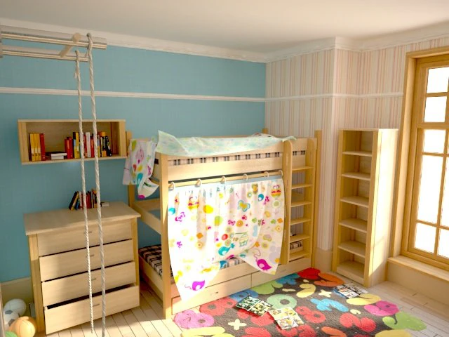 children room 3D Model .c4d .max .obj .3ds .fbx .stl .blend 