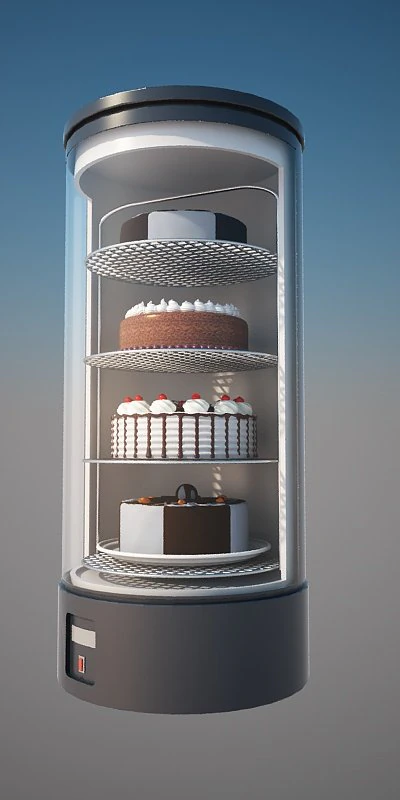 display case bartscher refrigerator 3D Model .c4d .max .obj .3ds .fbx .stl .blend 