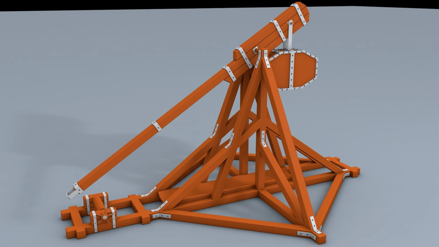 Trebuchet 3D Model .c4d .max .obj .3ds .fbx .stl .blend 