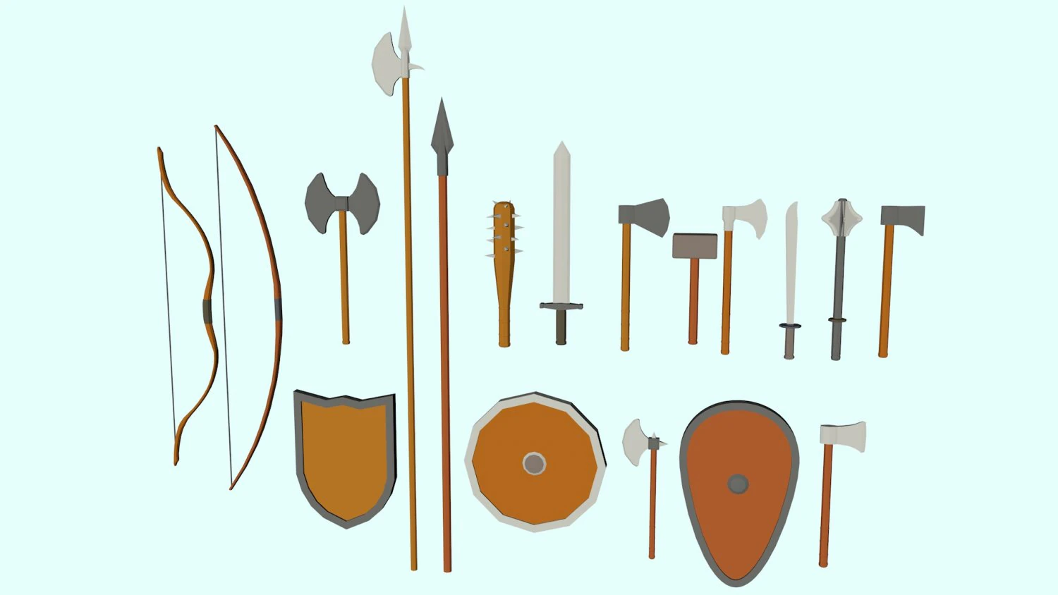 low poly medieval 3D Model .c4d .max .obj .3ds .fbx .stl .blend 