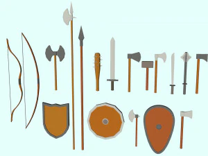 baixo poli medieval Modelo 3D