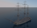 Ship USS Constitution 3D-Modell