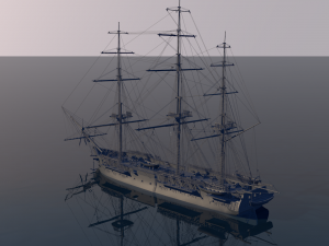 Ship uss constitution Modelo 3D