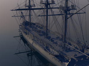 Ship uss constitution Modelo 3D