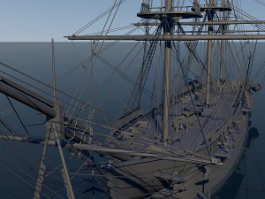 Ship uss constitution 3D Model