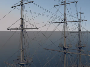Ship uss constitution 3D Model