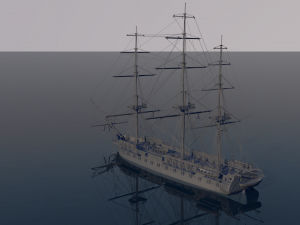 Ship uss constitution Modelo 3D
