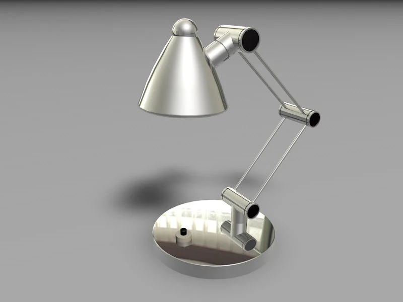 Table lamp Steel 3D Model .c4d .max .obj .3ds .fbx .stl .blend 