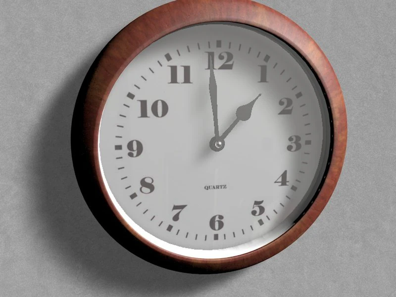 Wall Clock 3D Model .c4d .max .obj .3ds .fbx .stl .blend 