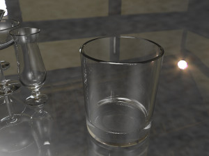 A set of glasses for various drinks 3Dモデル