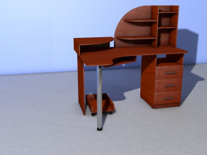 Computer desk for home and office 3D Model