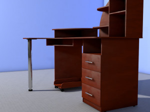Computer desk for home and office 3D Model