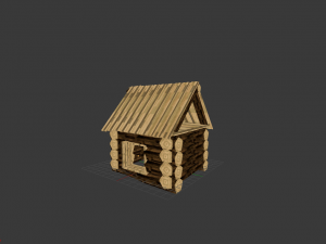 wooden house Modèle 3D