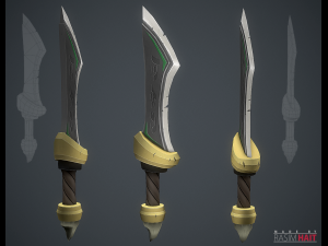handpainted sword 3D मॉडल