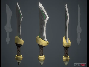 handpainted sword 3D Model