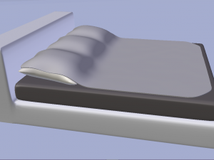 double bed Modello 3D