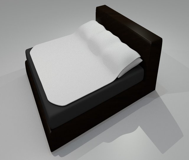 double bed Modello 3D .c4d .max .obj .3ds .fbx .stl .blend 