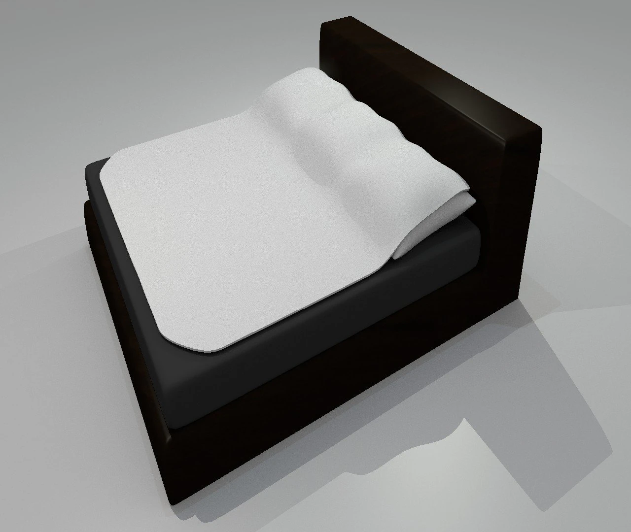 double bed 3D Model .c4d .max .obj .3ds .fbx .stl .blend 