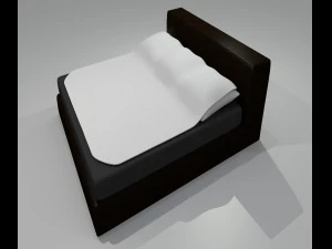 grand lit Modèle 3D