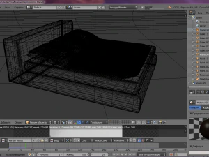 double bed 3D Model