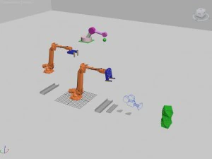 robotic arm manipulator with magnet abb robot 3D Model