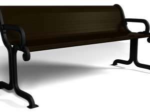 simple street bench Modelo 3D