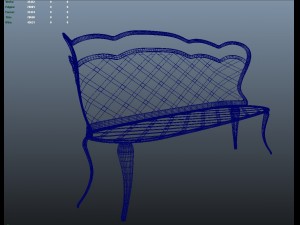 garden bench 3D 模型