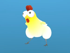 toon chicken 3D Model