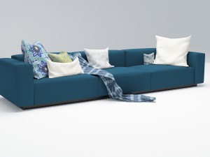 blue sofa 3D 모델