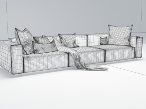 blue sofa 3D Model