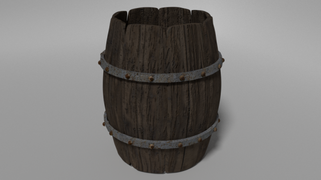 barrel 3D Model .c4d .max .obj .3ds .fbx .stl .blend 