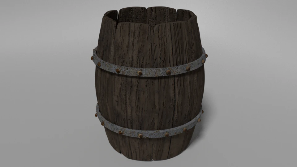 barrel 3D Model .c4d .max .obj .3ds .fbx .stl .blend 