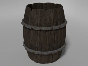 桶 3D 模型