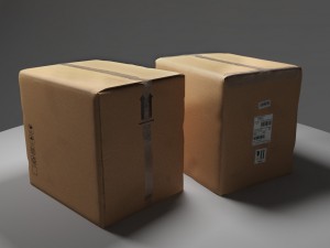 post office packages Model 3D