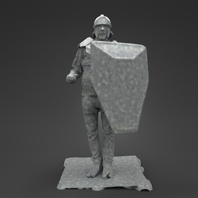 medieval warrior statue Model 3D .c4d .max .obj .3ds .fbx .stl .blend 