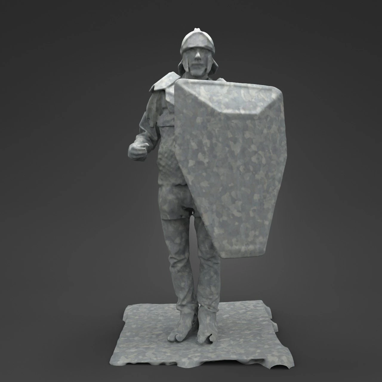medieval warrior statue 3D Model .c4d .max .obj .3ds .fbx .stl .blend 