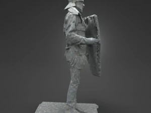 medieval warrior statue 3D Model