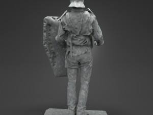medieval warrior statue Model 3D